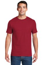 HANES® BEEFY-T® - 100% COTTON T-SHIRT WITH POCKET