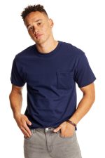 HANES® BEEFY-T® - 100% COTTON T-SHIRT WITH POCKET - Image 6