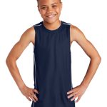 SPORT-TEK® YOUTH POSICHARGE® MESH REVERSIBLE SLEEVELESS TEE