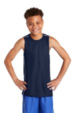 SPORT-TEK® YOUTH POSICHARGE® MESH REVERSIBLE SLEEVELESS TEE