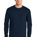 GILDAN® - ULTRA COTTON® 100% US COTTON LONG SLEEVE T-SHIRT WITH POCKET
