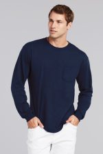 GILDAN® - ULTRA COTTON® 100% US COTTON LONG SLEEVE T-SHIRT WITH POCKET - Image 3