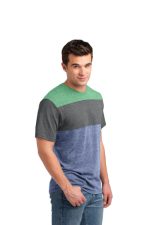 DISTRICT® YOUNG MENS TRI-BLEND PIECED CREWNECK TEE - Image 2