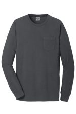 PORT & COMPANY® BEACH WASH® GARMENT-DYED LONG SLEEVE POCKET TEE - Image 3